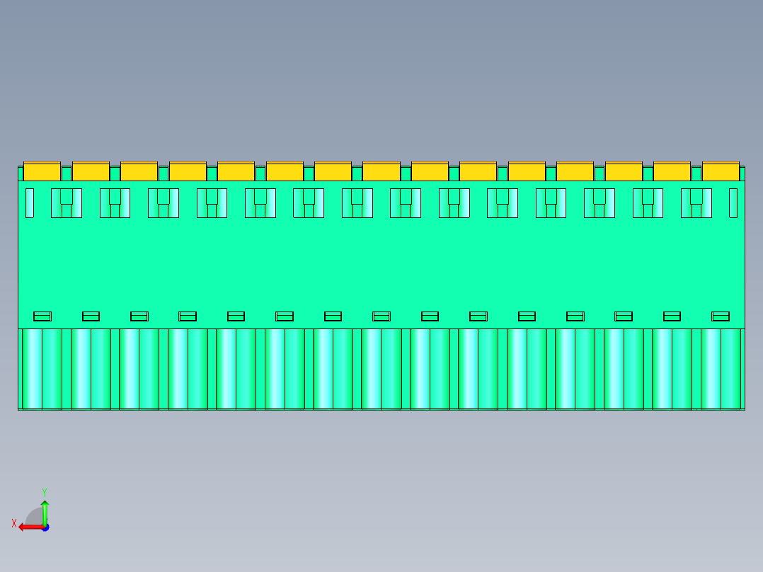 DEGSON 2EDG 系列 5.0mm 可插拔接线端子组-2EDGKD-5.0-15P-14-00AH后视图