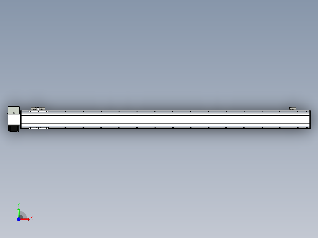 同步带滑台-半封闭B10H-L45-S1400-RD-P40-D3前视图