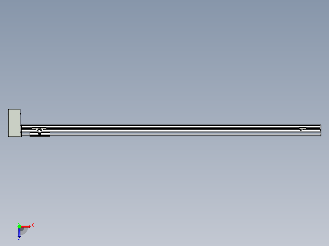 同步带滑台-半封闭B10H-L45-S1400-RD-P40-D3俯视图
