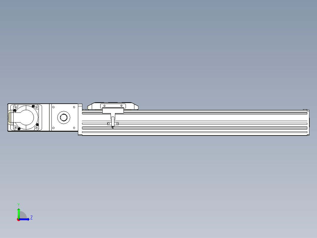 同步带全封闭直线模组TPA-HCB-85D-90-L350-ML-C-P20-N3左视图