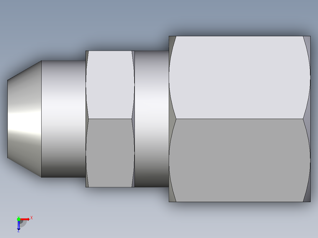 卡套式工业通用硬管接头EO_Weld_connector_AS08ZL71俯视图