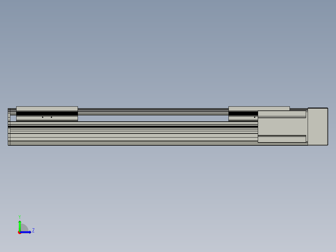 直线模组LHA170-S500-R设计图纸左视图