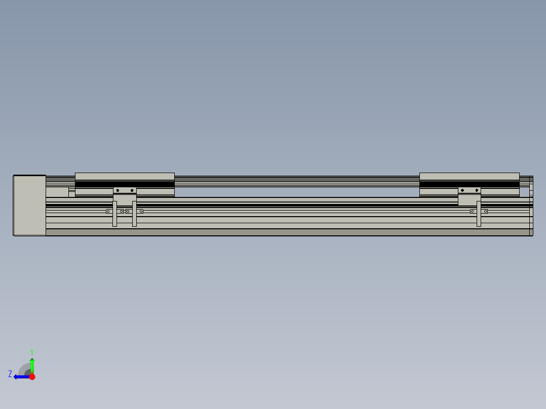 直线模组LHA170-S500-R设计图纸右视图