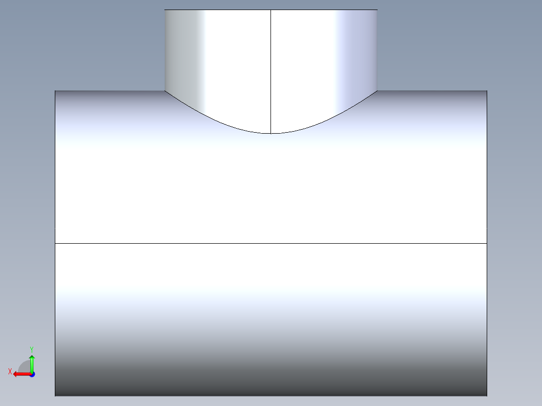 CPVC管件02-Sch80_ReducingTee_SxSxS_9801-532_6in x 4in后视图