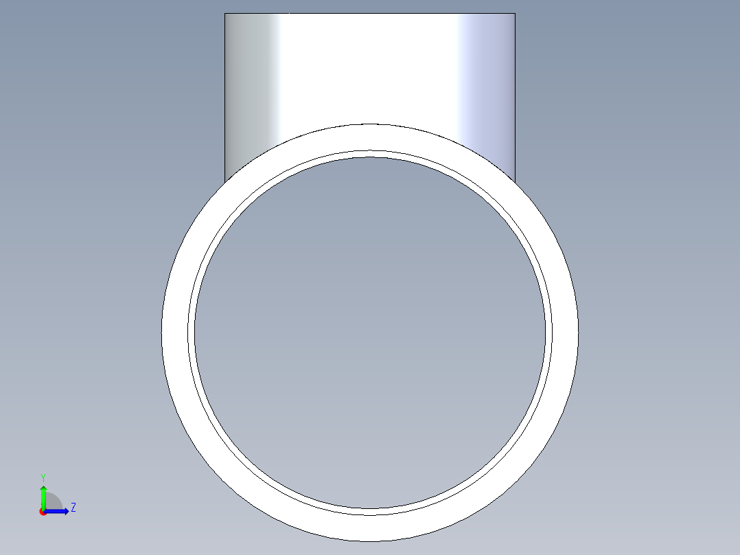 CPVC管件02-Sch80_ReducingTee_SxSxS_9801-532_6in x 4in左视图