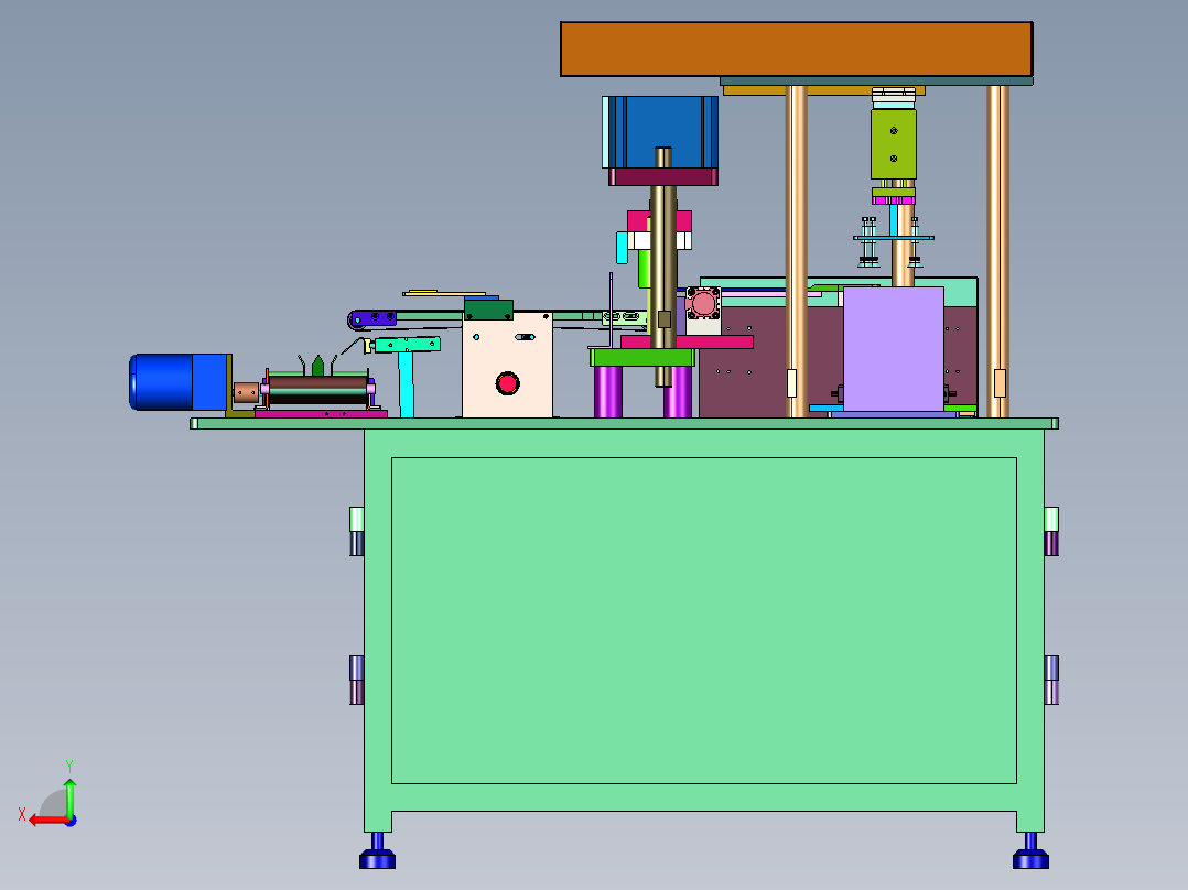 极片全自动裁剪成型机后视图