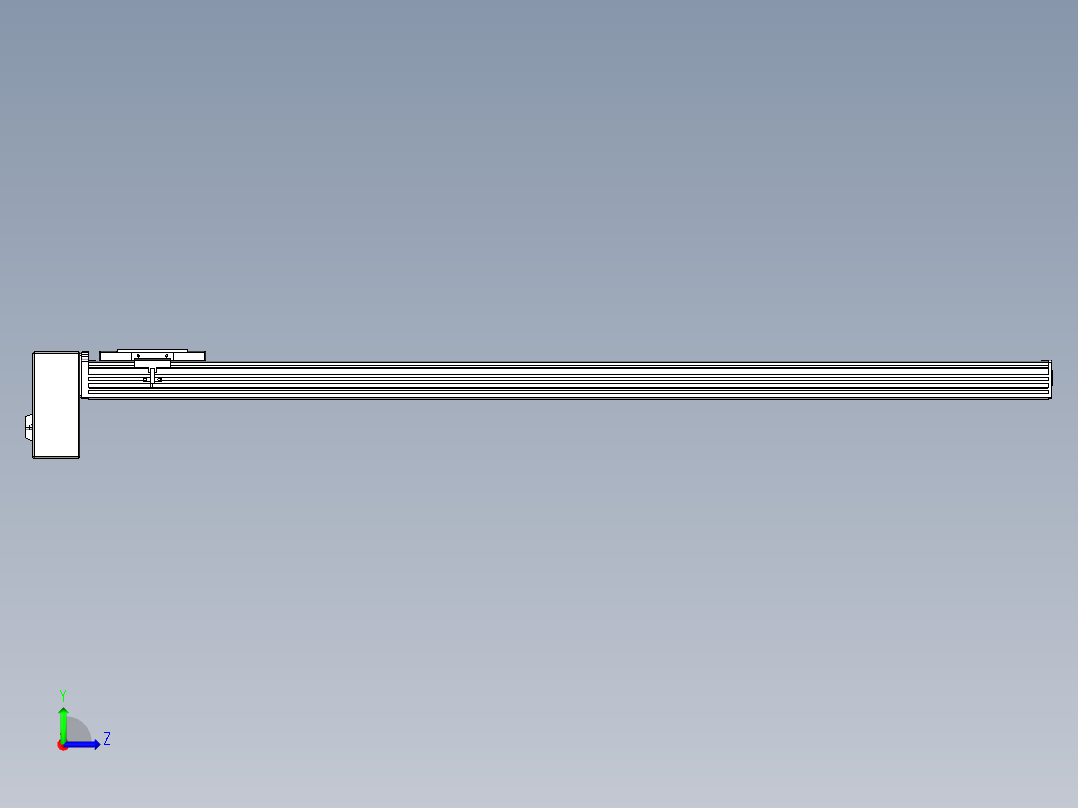 同步带全封闭直线模组TPA-HCB-110D-90-L1150-RP-Y-P40-N3左视图