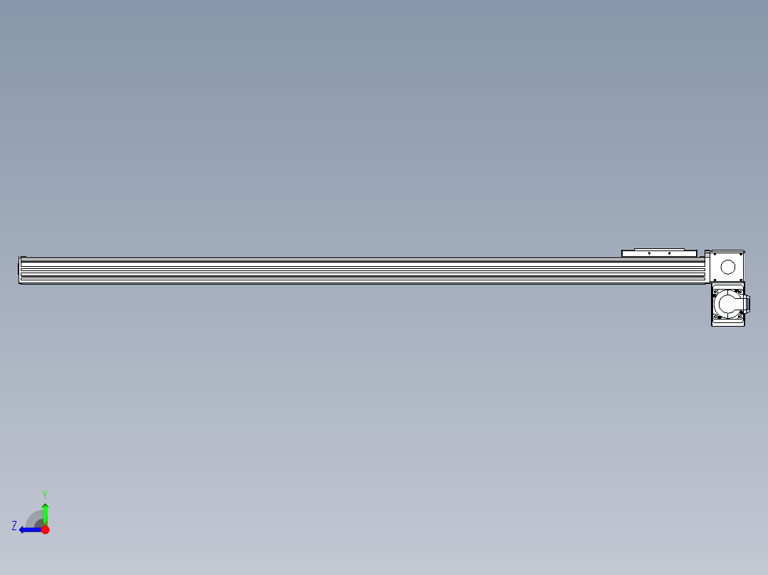 同步带全封闭直线模组TPA-HCB-110D-90-L1150-RP-Y-P40-N3右视图
