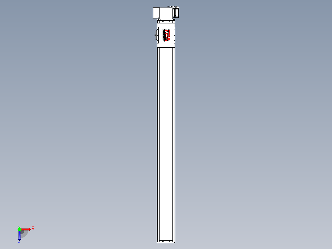 同步带全封闭直线模组TPA-HCB-110D-90-L1150-RP-Y-P40-N3俯视图