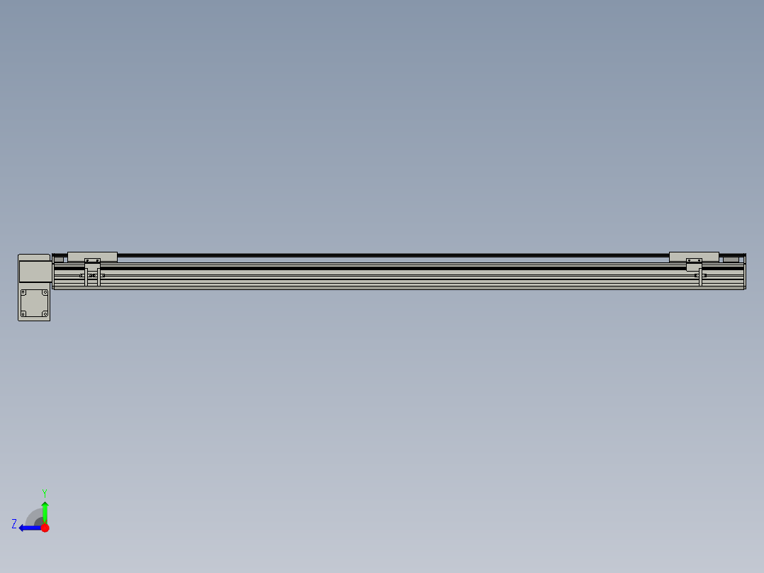 直线模组WG-LHB12-S1300-LD设计图纸右视图