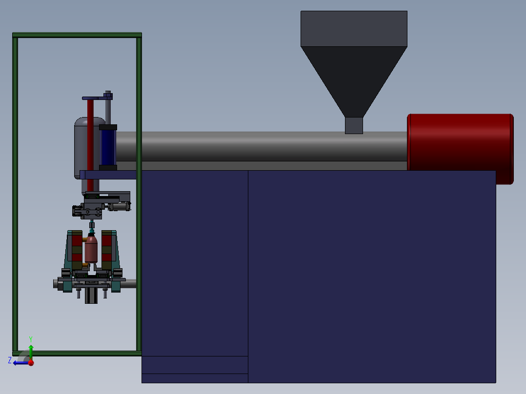 颈部和底部瓶子塑料修剪sw22右视图