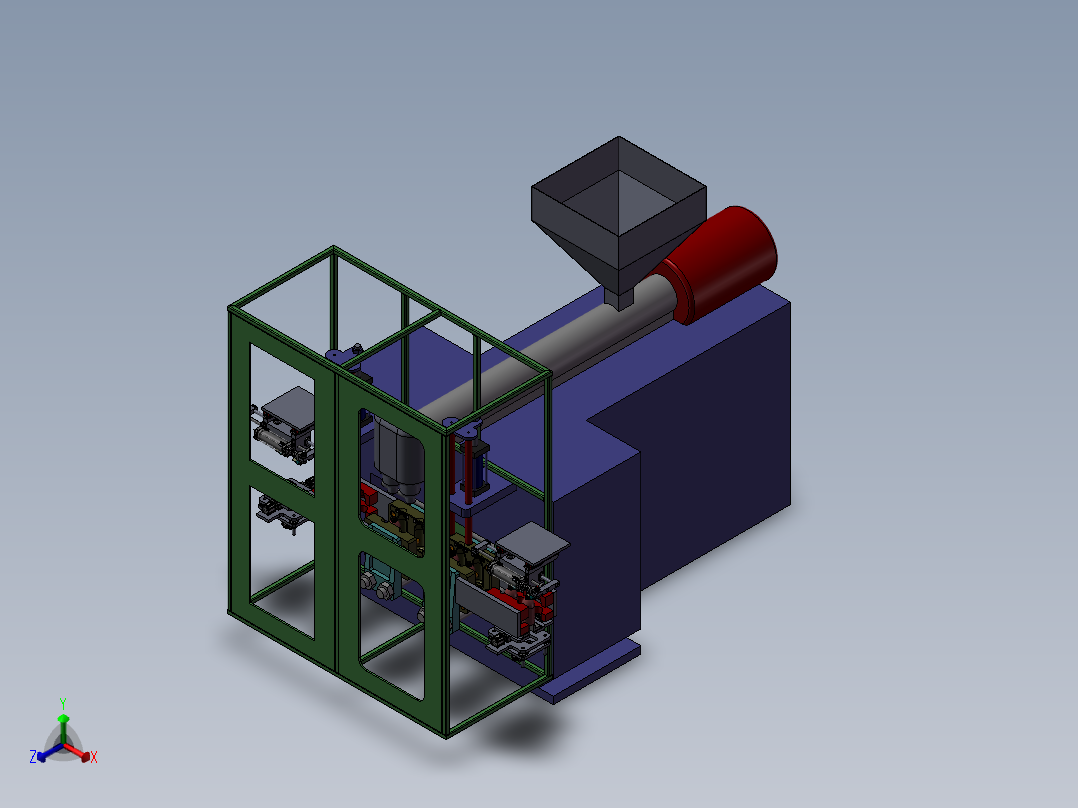 颈部和底部瓶子塑料修剪sw22正等轴测图