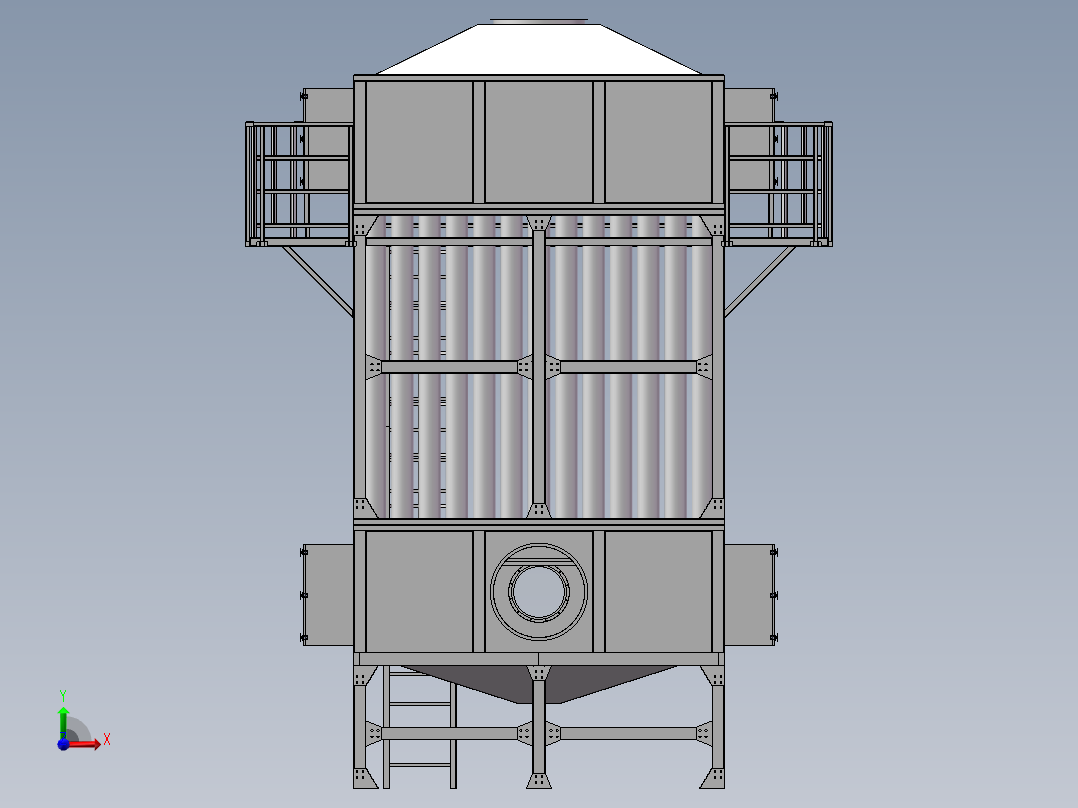 4.5万风量湿式静电除尘器sw18可编辑前视图