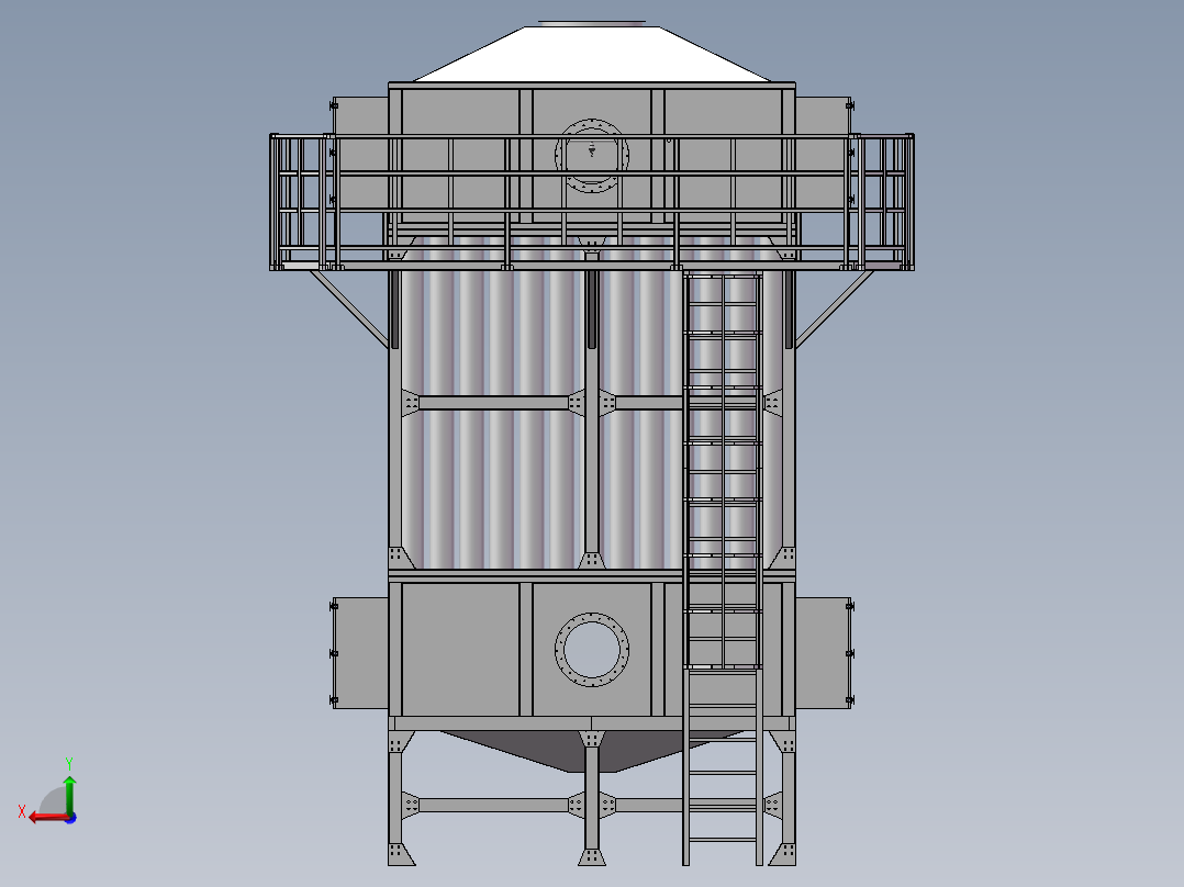 4.5万风量湿式静电除尘器sw18可编辑后视图