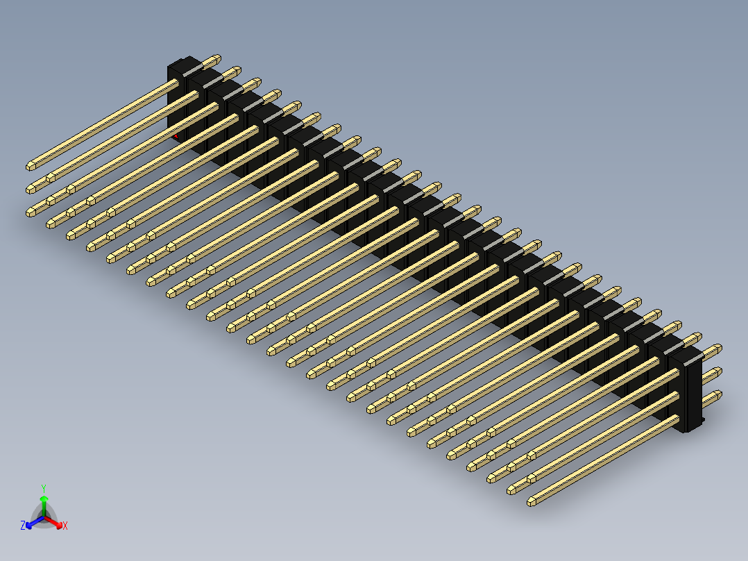 彩色公头100mil（2.54mm）系列-DS1021_black_3x26p_100mil_Type19_rev1.0