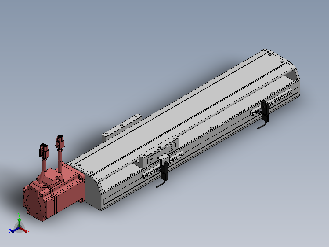 精密模组MY100-T10-250L-BC-P20B-C4-C正等轴测图