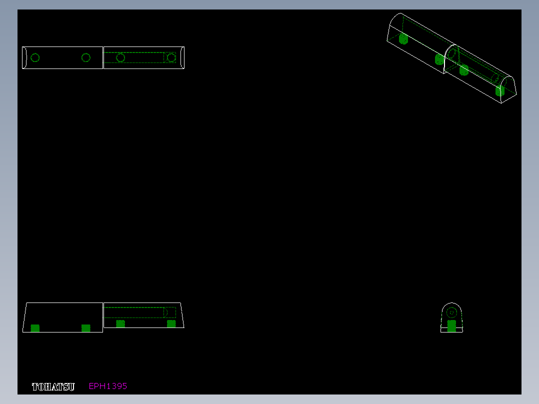 工程塑膠鉸鏈EPH-2D多系列多零件图纸模型