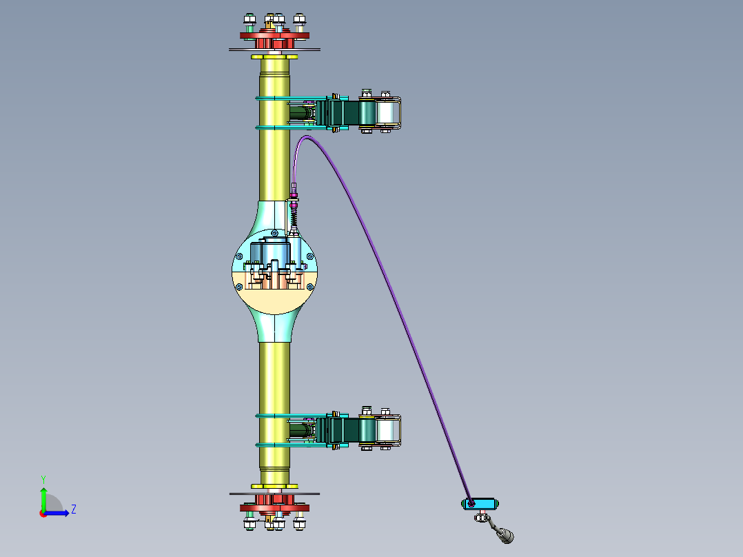 三轮车车桥左视图