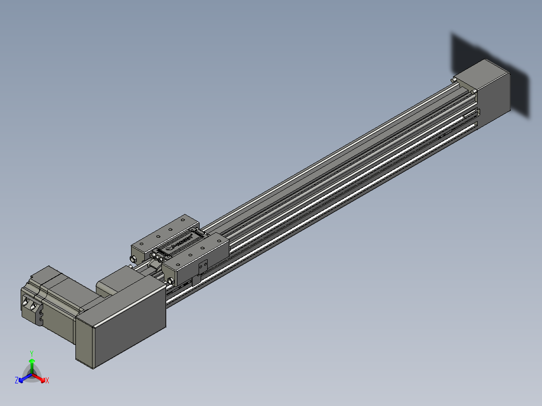 威洛博直线电机模组EB4-L40-S400-BL-57-MS3正等轴测图