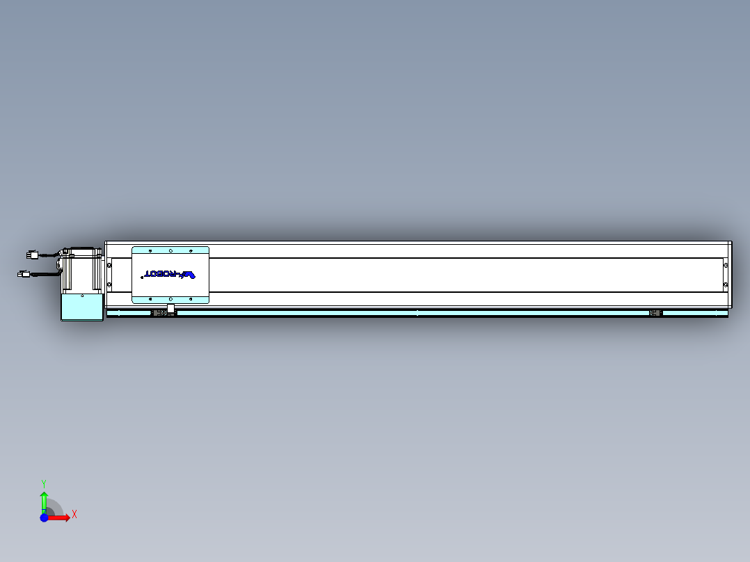 威洛博VBC同步带传动一无尘环境VBC14-L45-S1000-BLU-ZP75-C3前视图