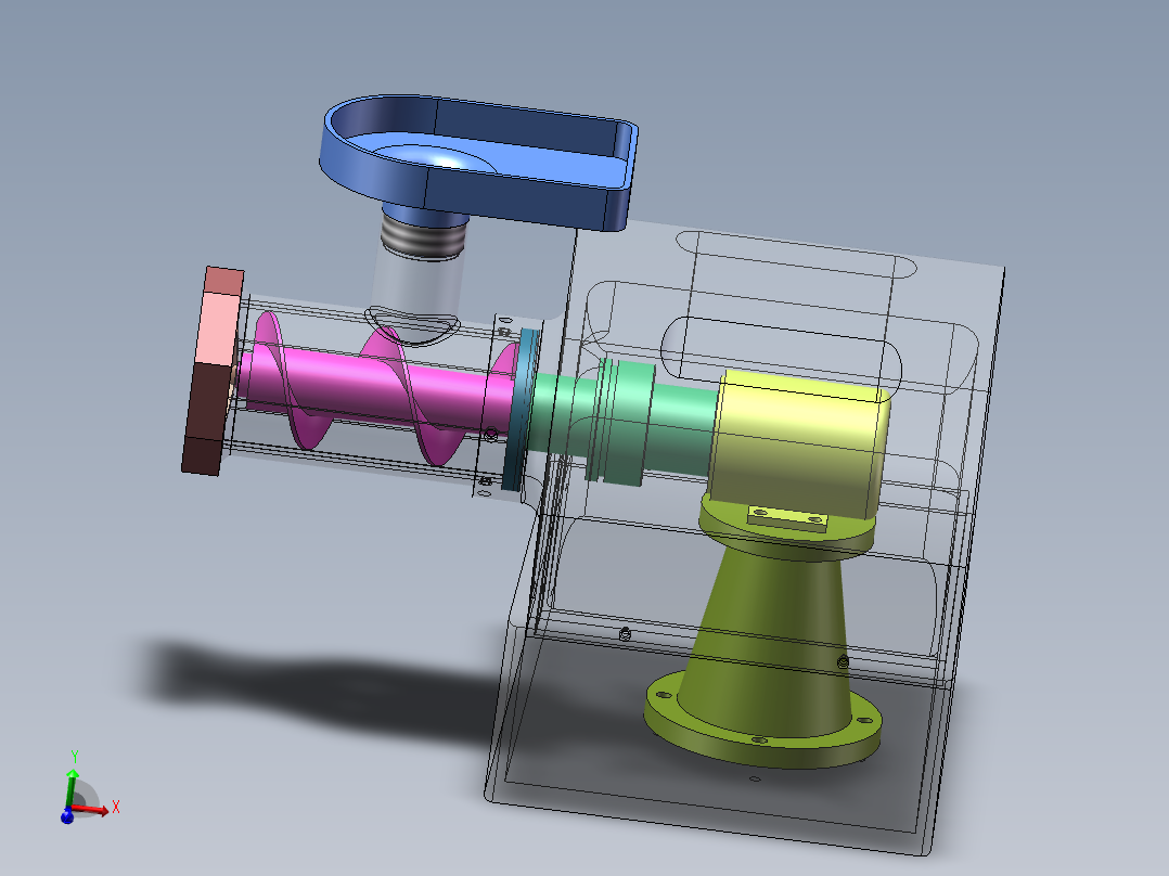家用电动绞肉机设计（含三维SW模型+CAD图纸+说明）