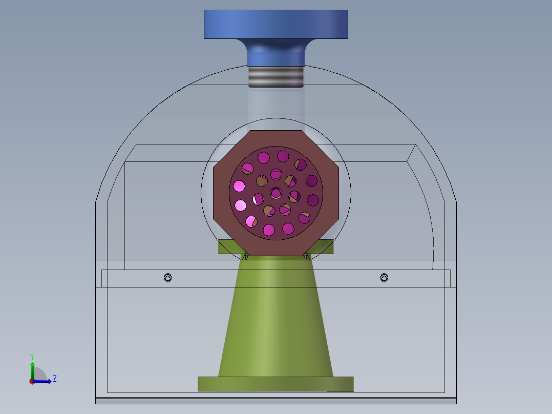 家用电动绞肉机设计（含三维SW模型+CAD图纸+说明）左视图