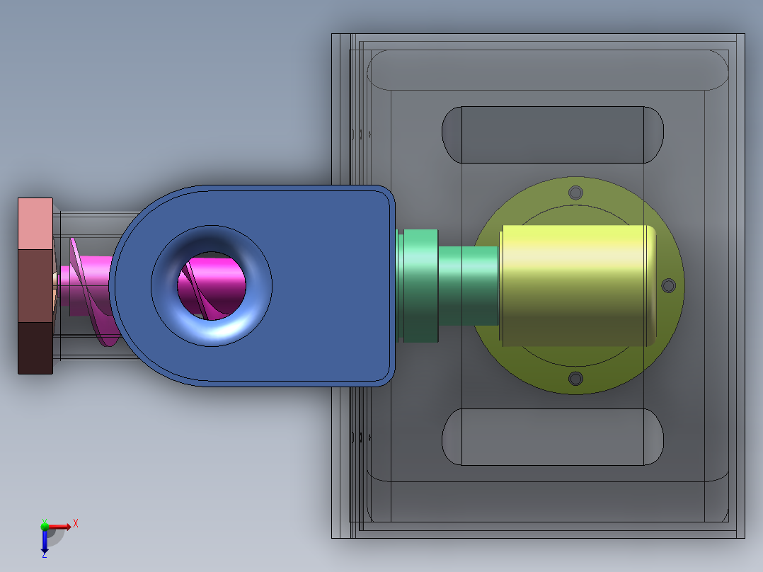 家用电动绞肉机设计（含三维SW模型+CAD图纸+说明）俯视图