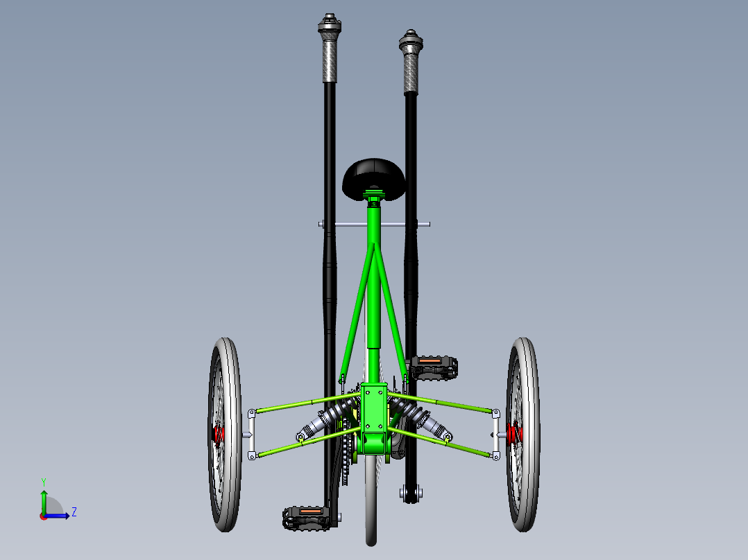 创意三轮车--sw右视图
