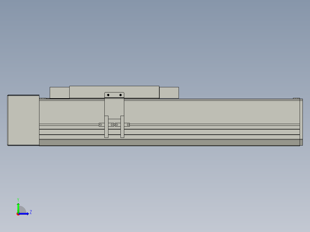 直线模组LHC17-S150-R设计图纸左视图