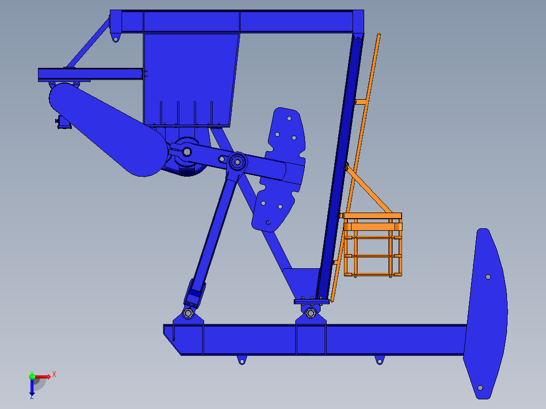 抽油机三维模型俯视图