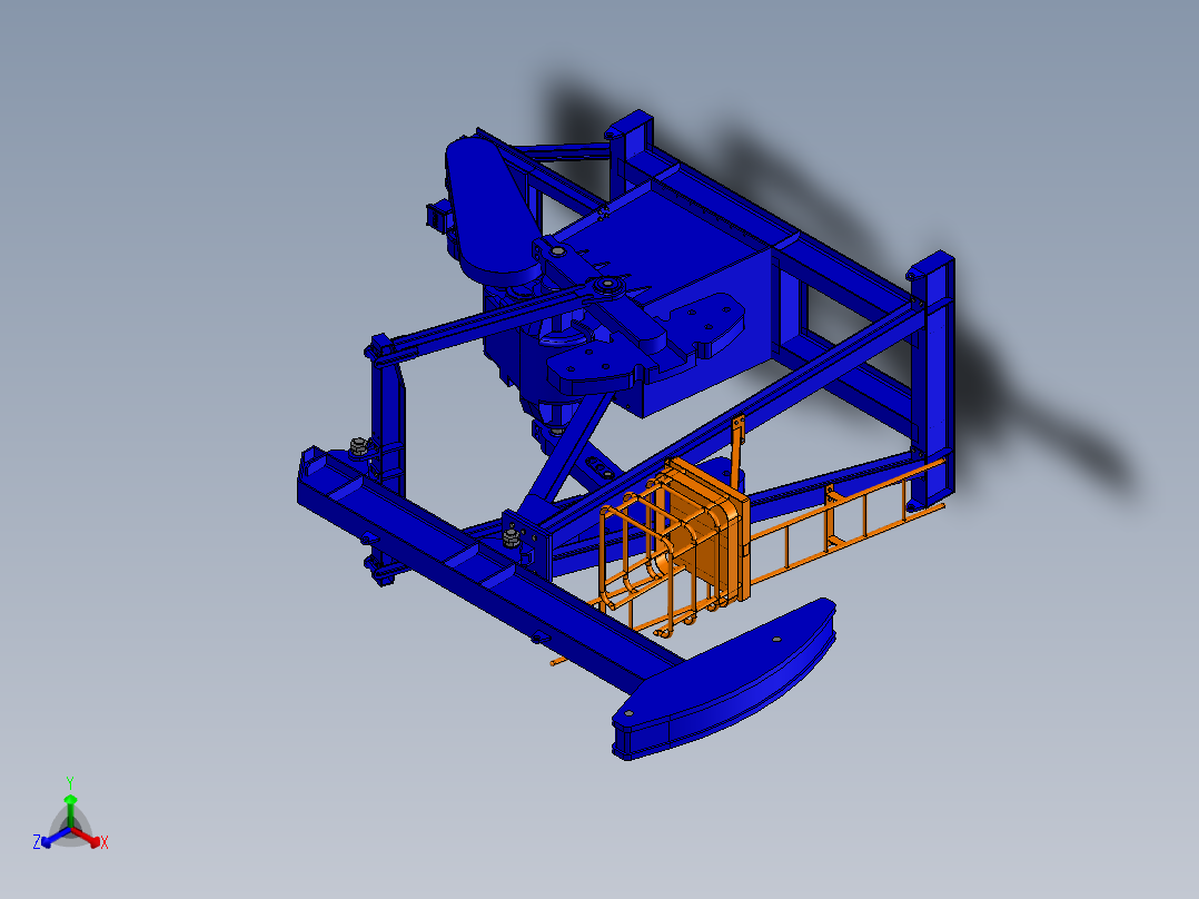 抽油机三维模型正等轴测图