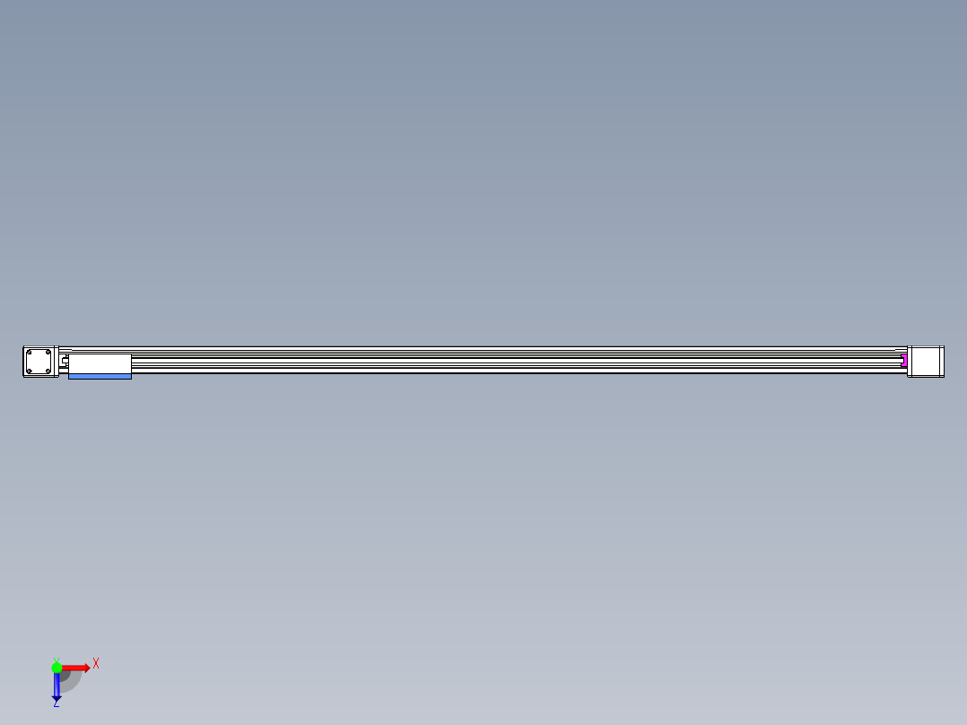 威洛博LB.GB同步带传动--欧规系列GB8-L192-S2200-BL-P75-K俯视图