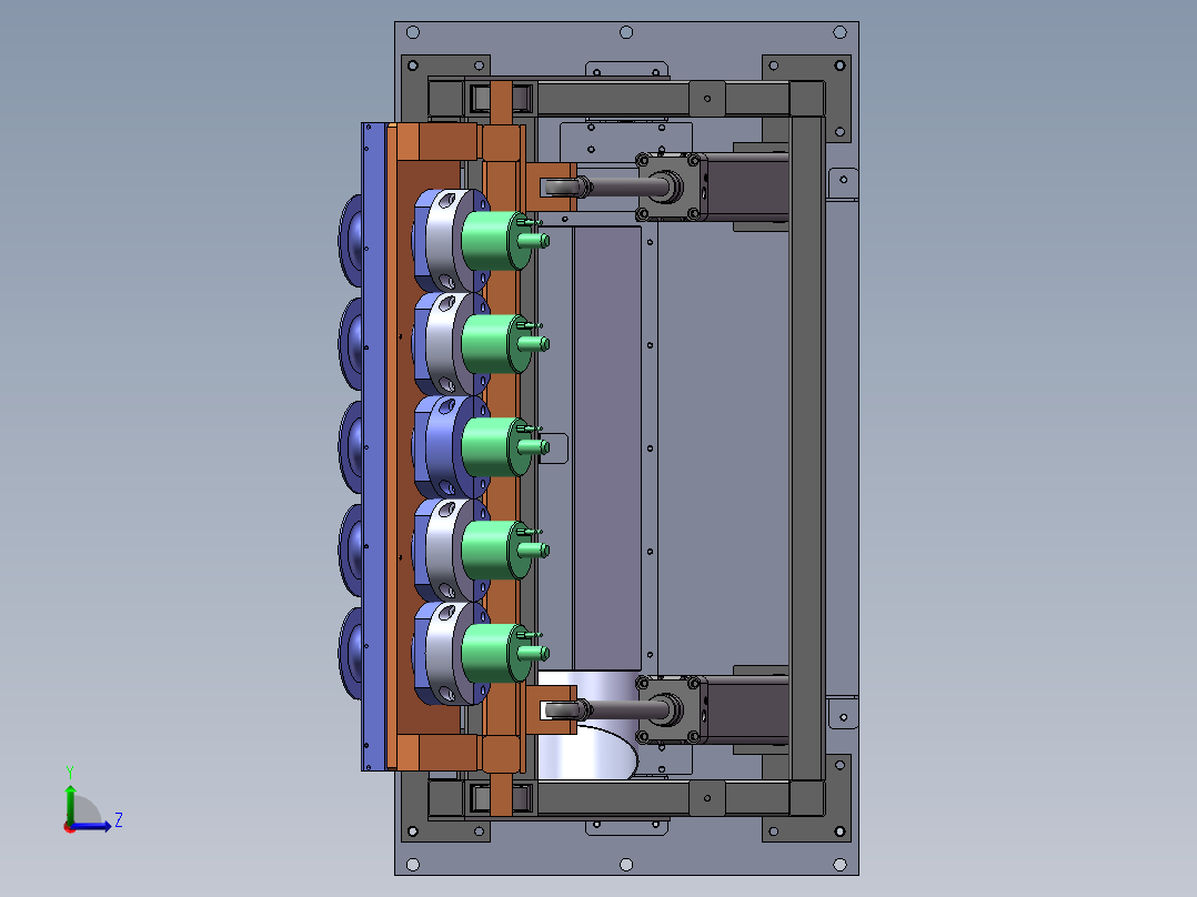 2023.02月-可翻转5点位钣金平面焊点打磨机sw19左视图