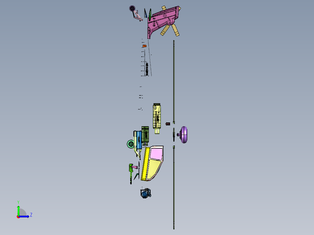 AH-64阿帕奇式攻击直升机左视图
