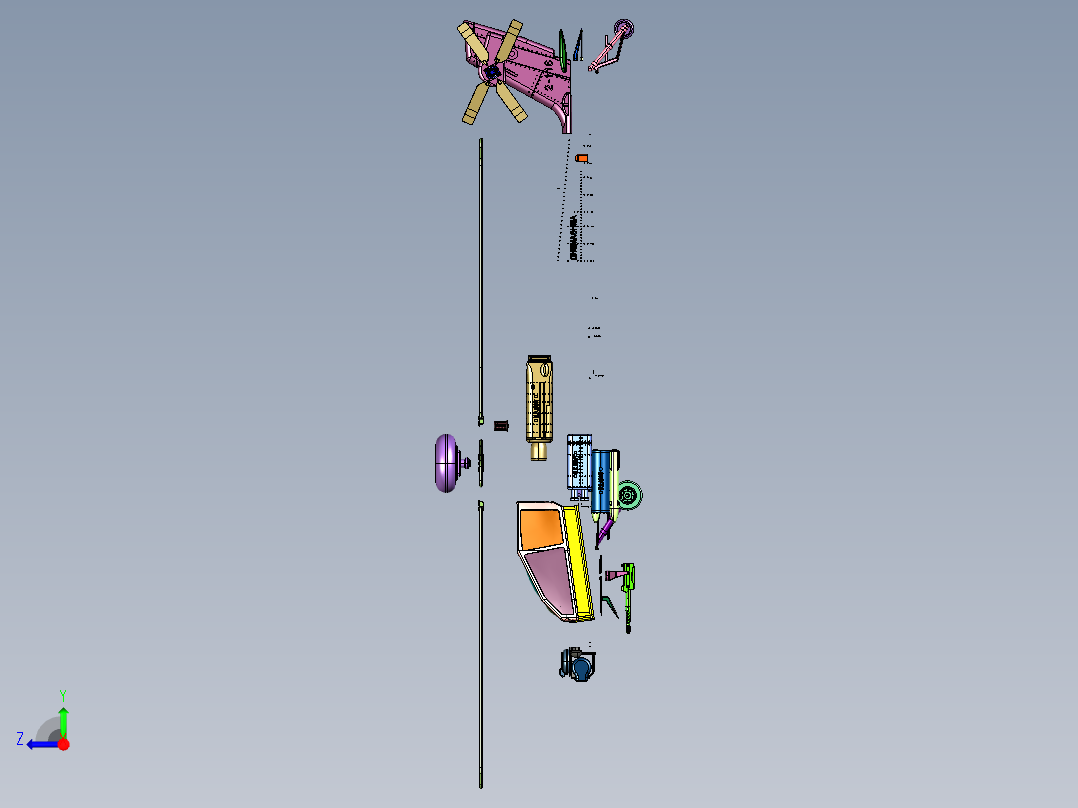 AH-64阿帕奇式攻击直升机右视图
