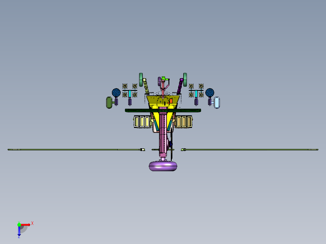 AH-64阿帕奇式攻击直升机俯视图