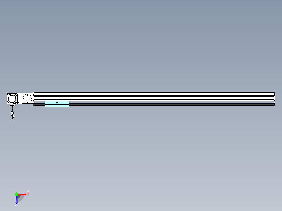威洛博VBF同步带传动一般环境VBF14-L45-S1100-BL-ZP40-C3俯视图