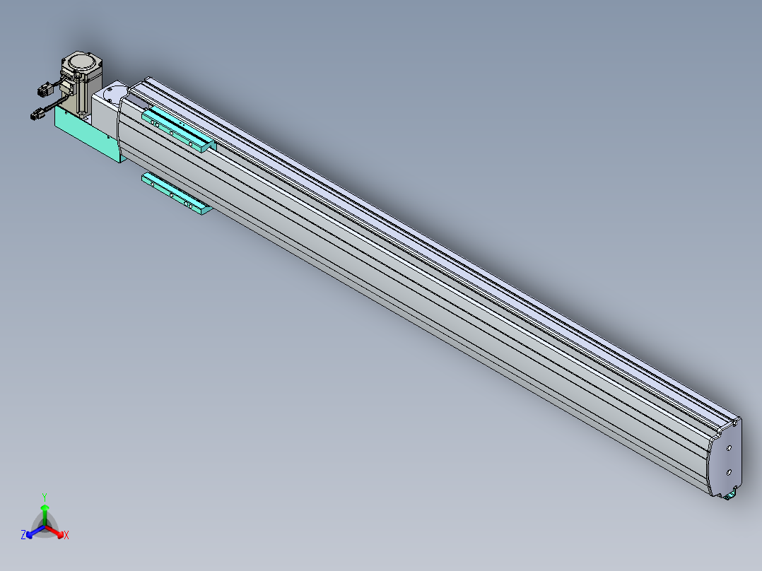 威洛博VBF同步带传动一般环境VBF14-L45-S1100-BL-ZP40-C3正等轴测图