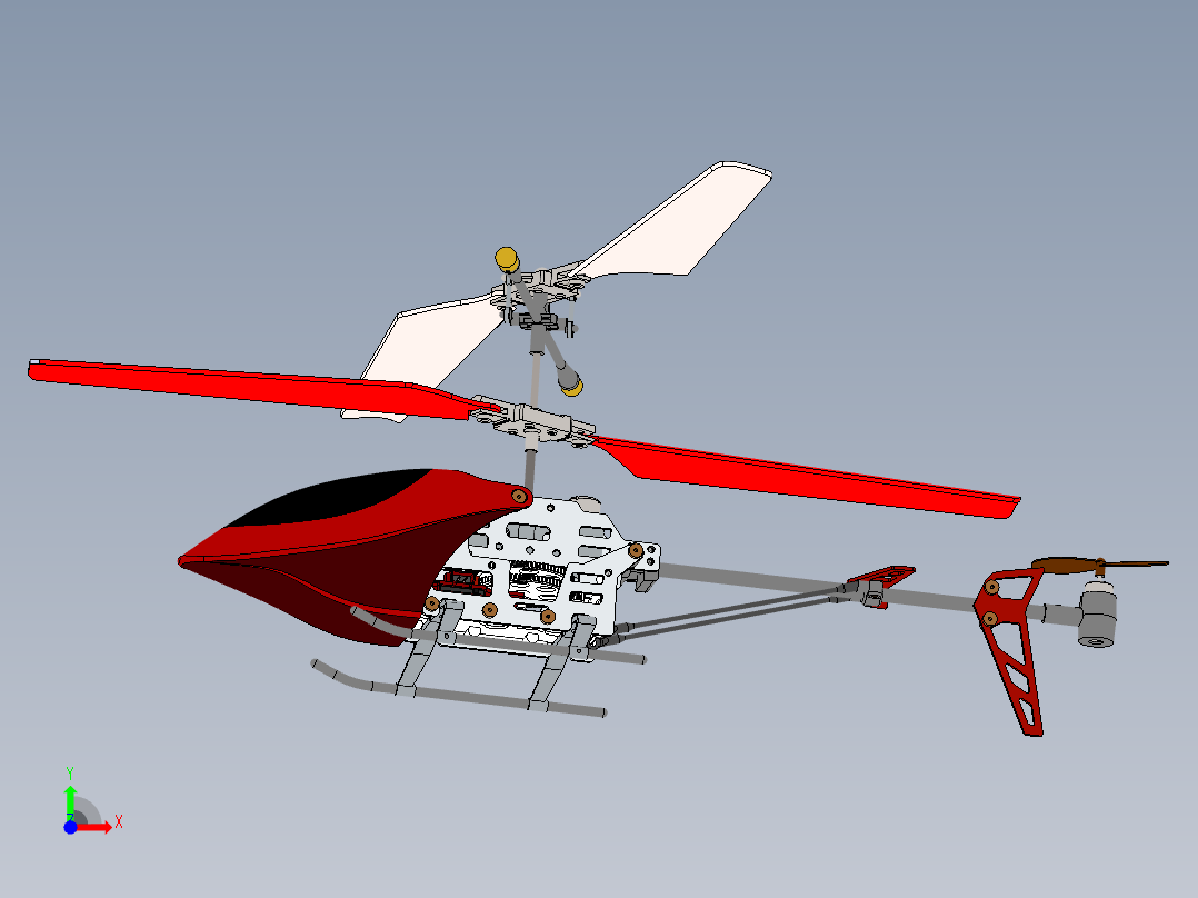 直升飞机 飞机模型设计 (4)前视图