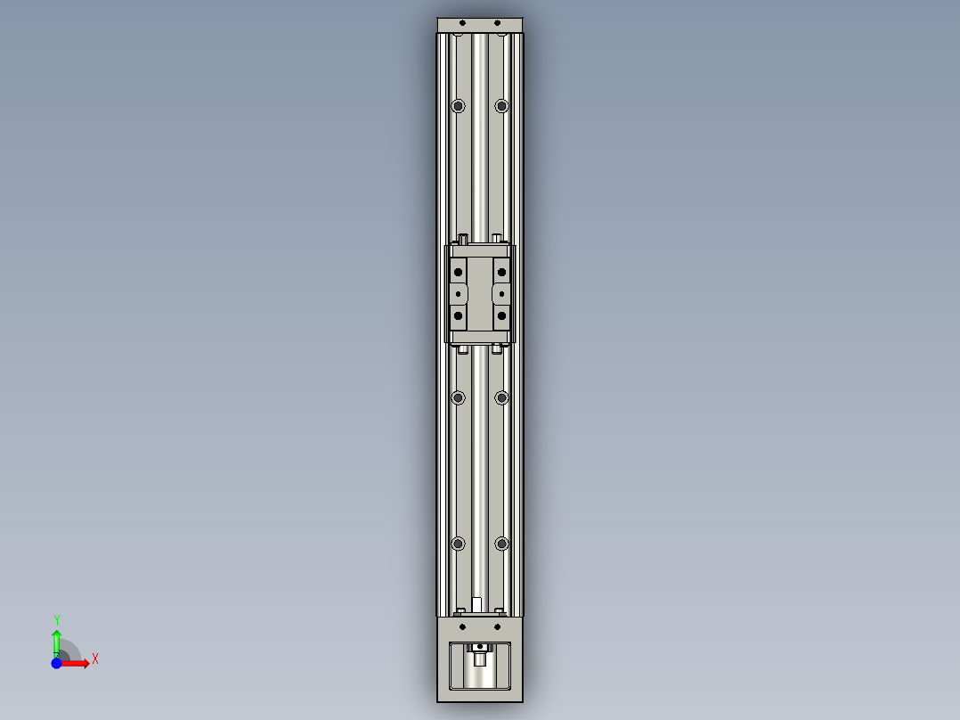 直线模组LHK60C-400A1-F0设计图纸前视图