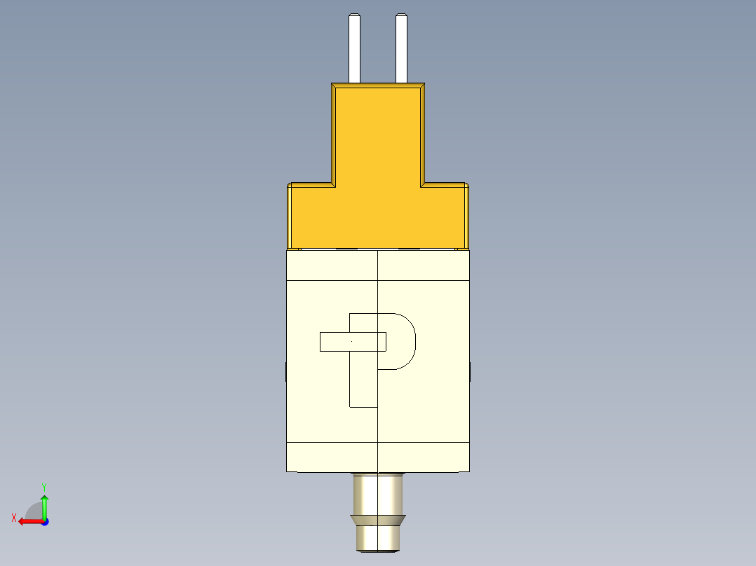 微型阀-微型电磁阀（HYD）精密电磁阀系列图纸后视图