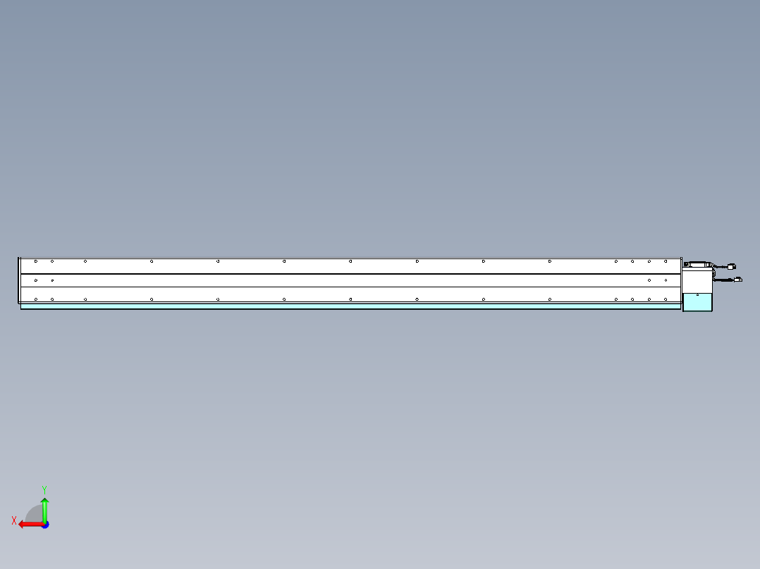 威洛博VBC同步带传动一无尘环境VBC14-L45-S1700-BLU-ZP75-C3后视图