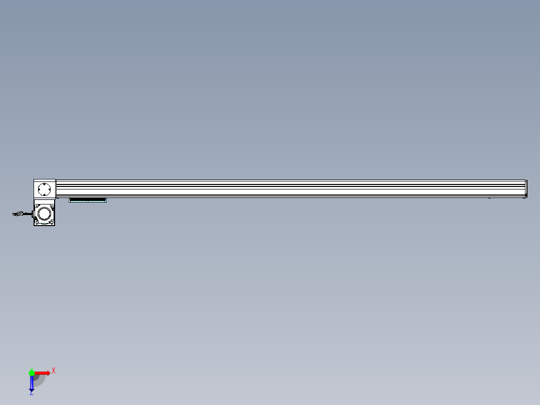 威洛博VBC同步带传动一无尘环境VBC14-L45-S1700-BLU-ZP75-C3俯视图