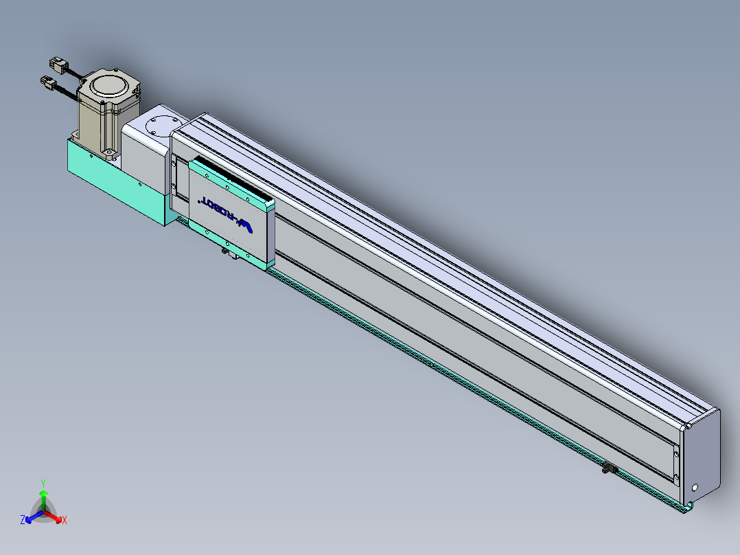 威洛博VBC同步带传动一无尘环境VBC14-L45-S750-BL-ZP75-C3正等轴测图