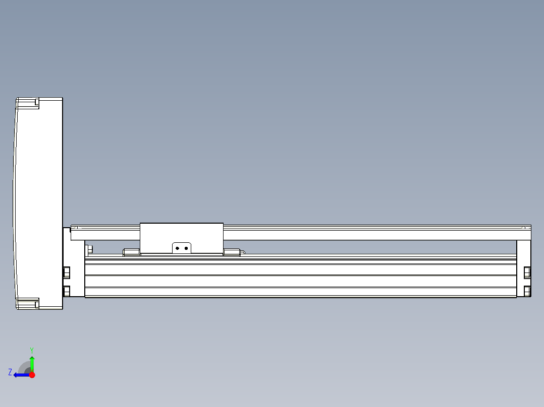 TPA-KNR-86E-1610C-L250A1-MU-P75-N3线性模块铝制底座右视图