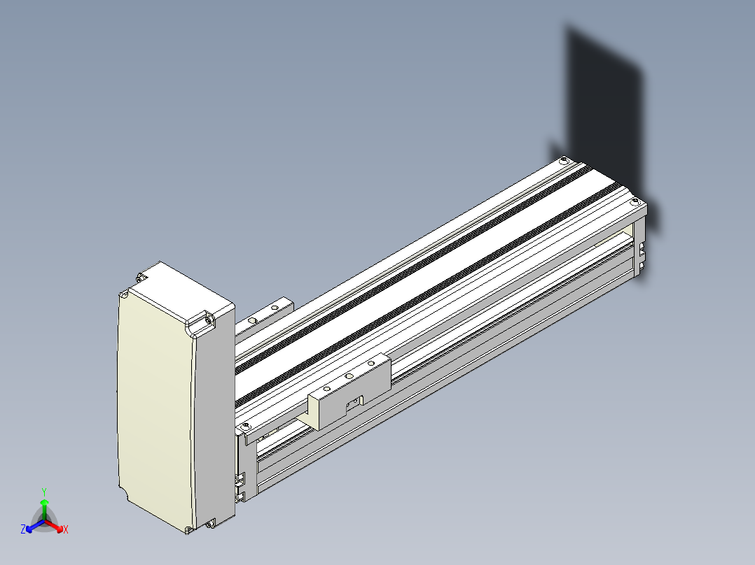 TPA-KNR-86E-1610C-L250A1-MU-P75-N3线性模块铝制底座正等轴测图