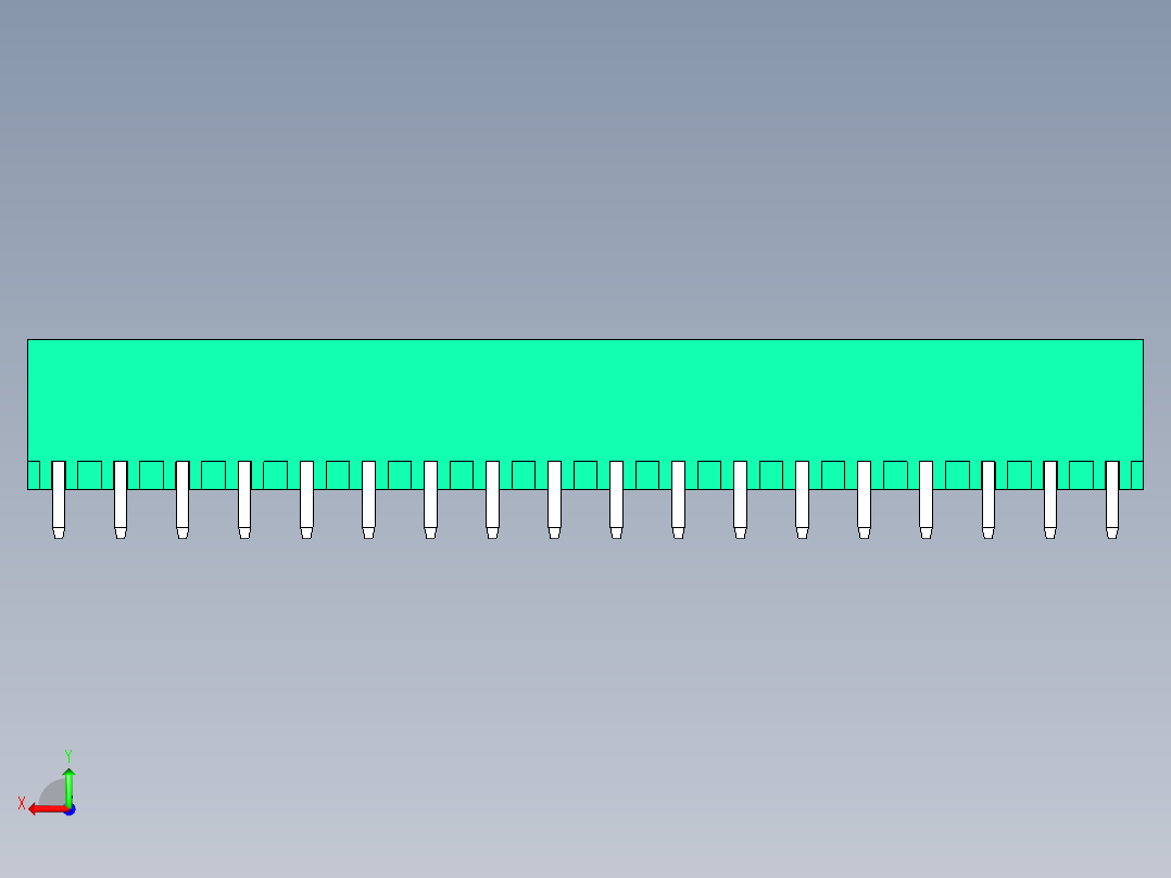 DEGSON 2EDG 系列 5.0mm 可插拔接线端子组-2EDGV-5.0-18P-14-00AH后视图