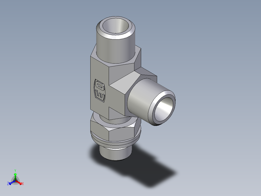 卡套式工业通用硬管接头EO_Adjustable_locknut_run_tee_LEE06LMOMDCF