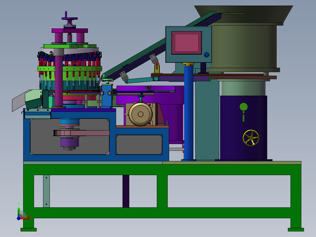 凸轮瓶盖组装机前视图