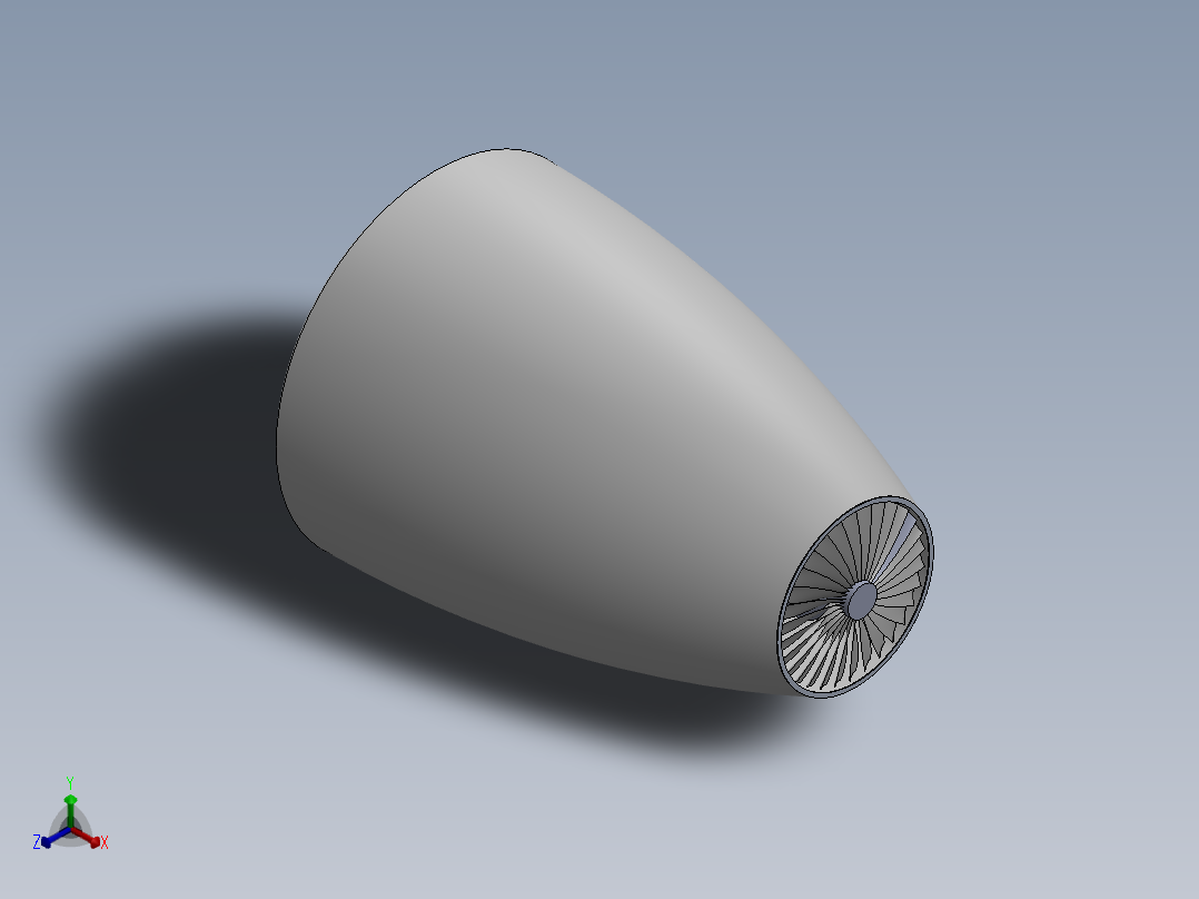 喷气发动机组件正等轴测图